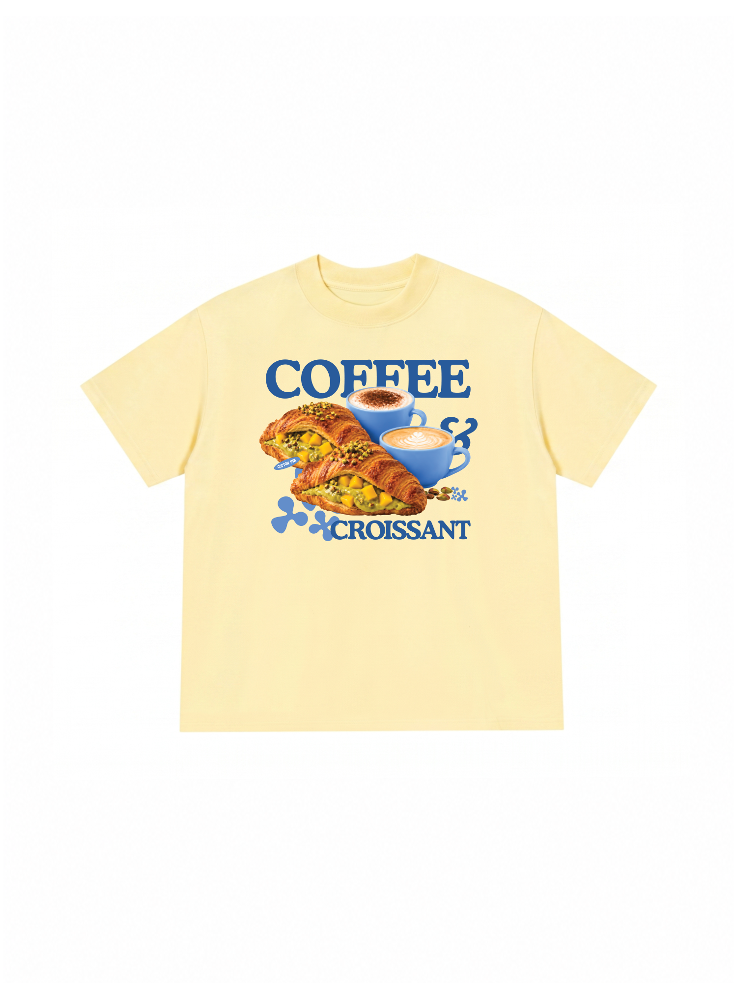 Áo Thun Relaxed Fit Yummy Mood Coffee Croissant