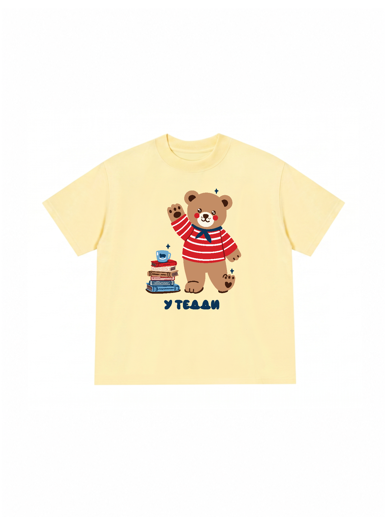 Áo Thun Relaxed Fit Bear Town Bear With Books