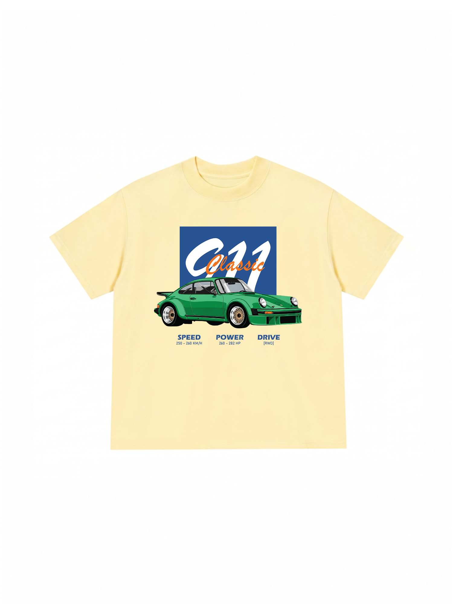 Áo Thun Relaxed Fit Car Green 911 Classic