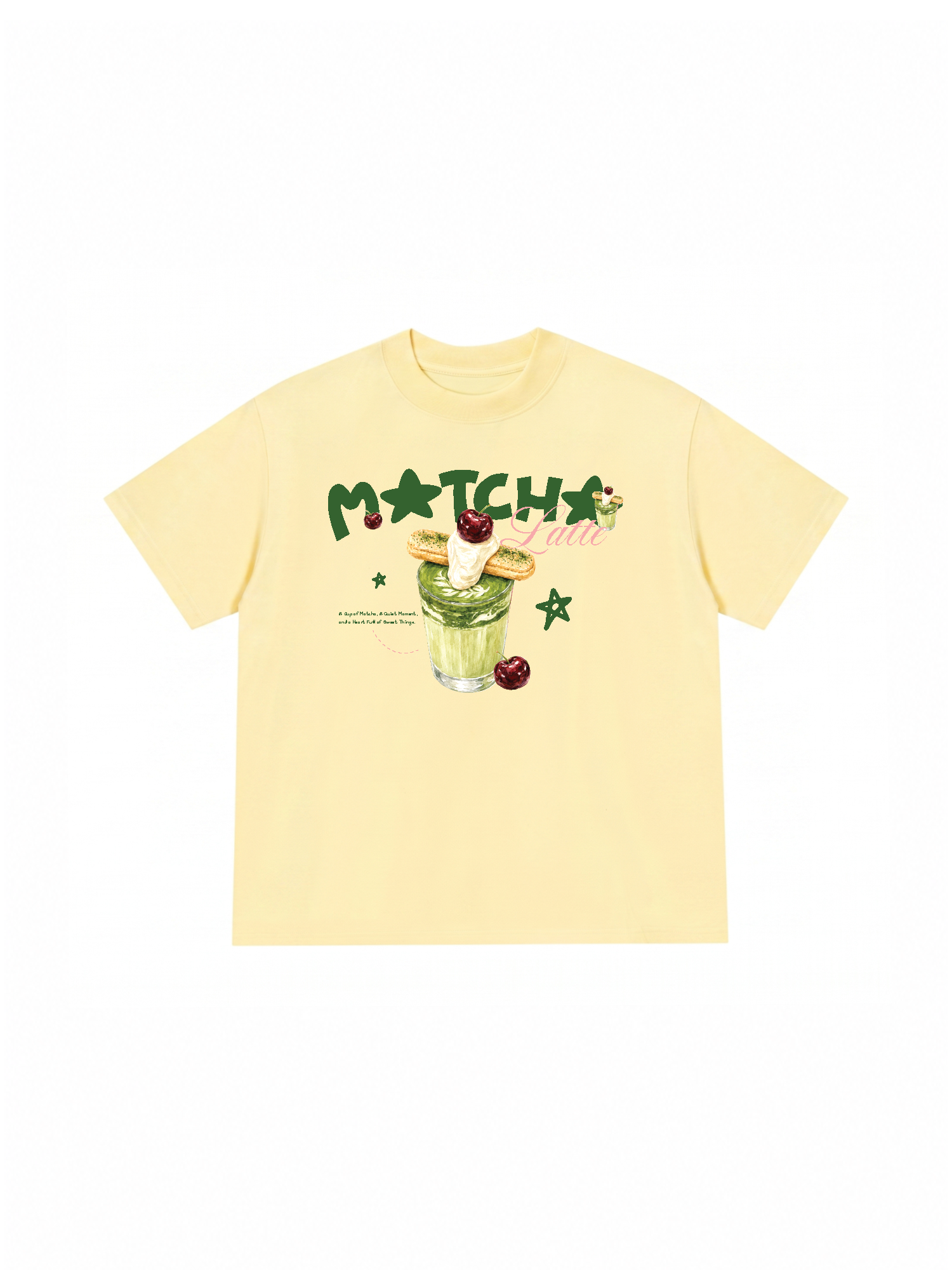 Áo Thun Relaxed Fit Daily Cup Matcha Latte Kem Cheese