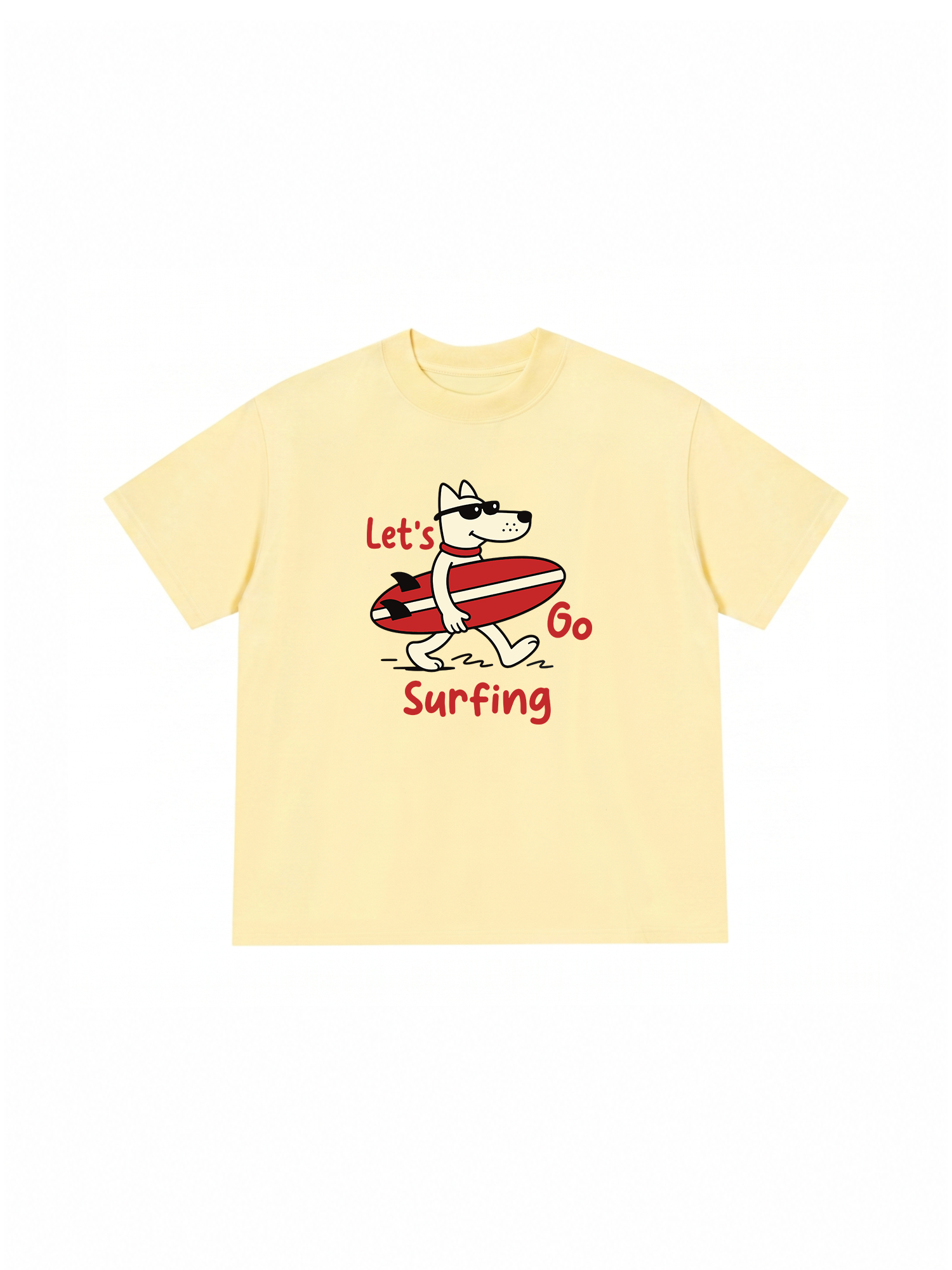 Áo Thun Relaxed Fit Tshirt Tropical Let's Go Surfing