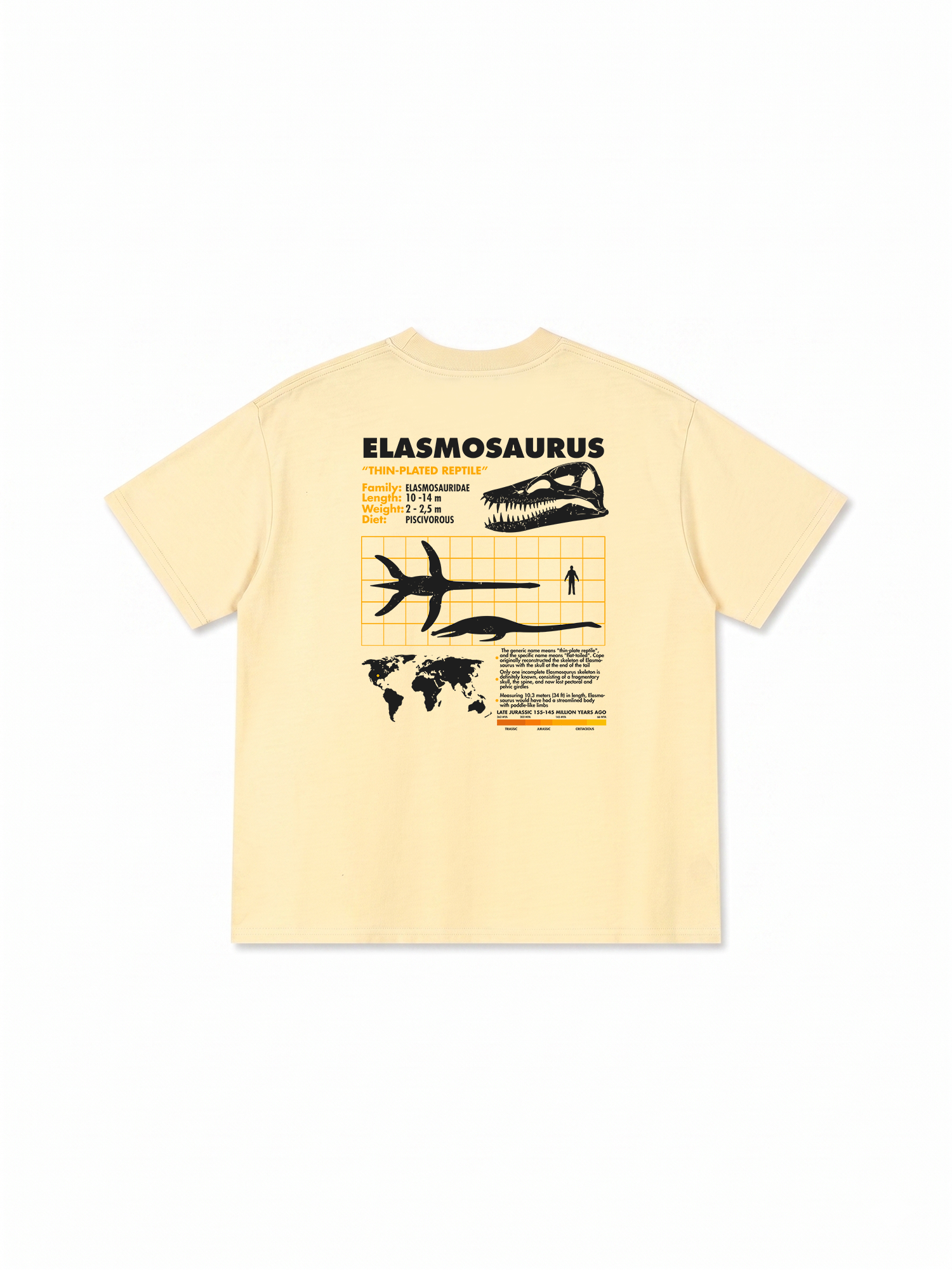 Áo Thun Relaxed Fit Analysis Table Elasmosaurus