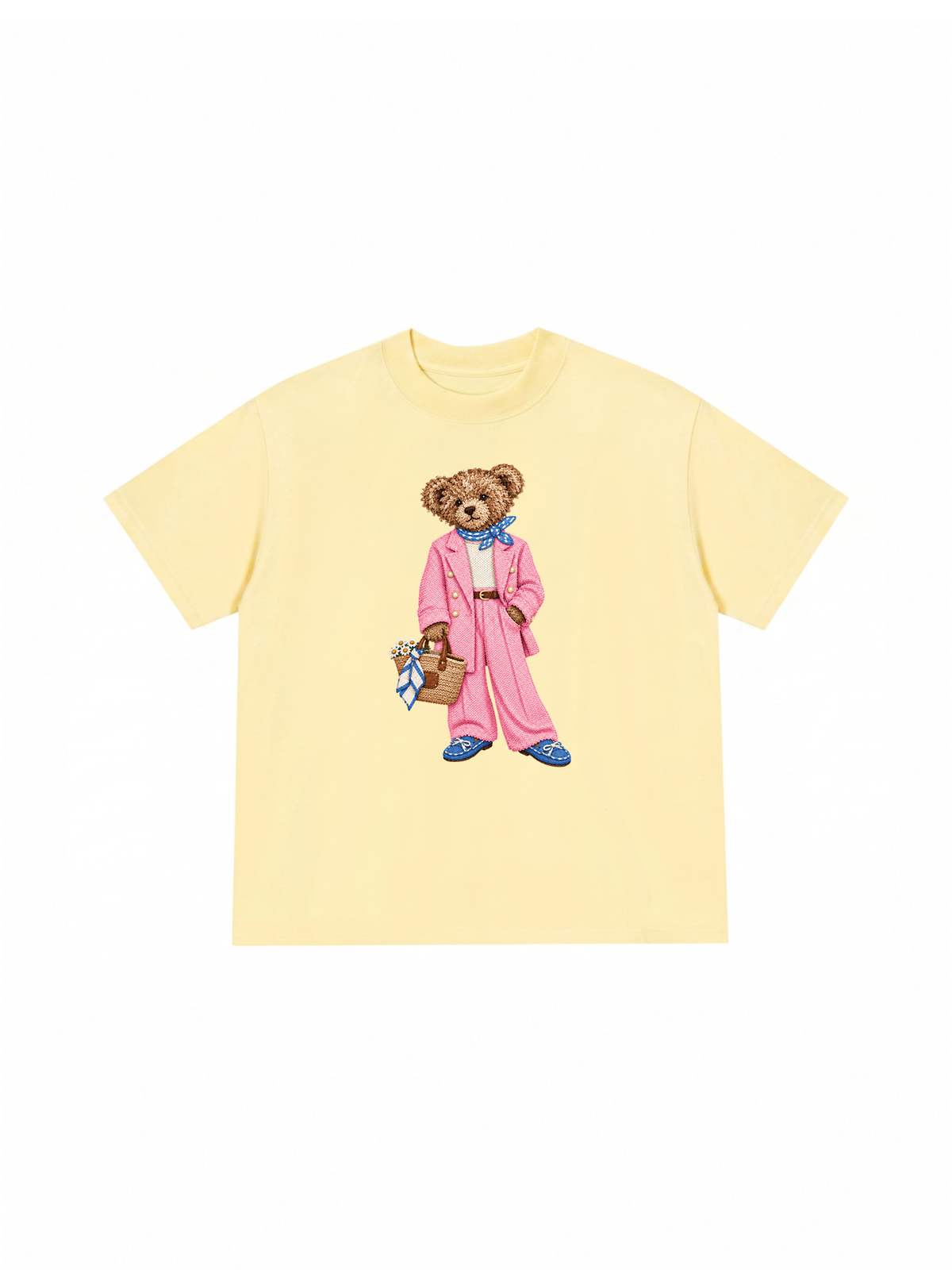 Áo Thun Relaxed Fit Bear Pink Vest