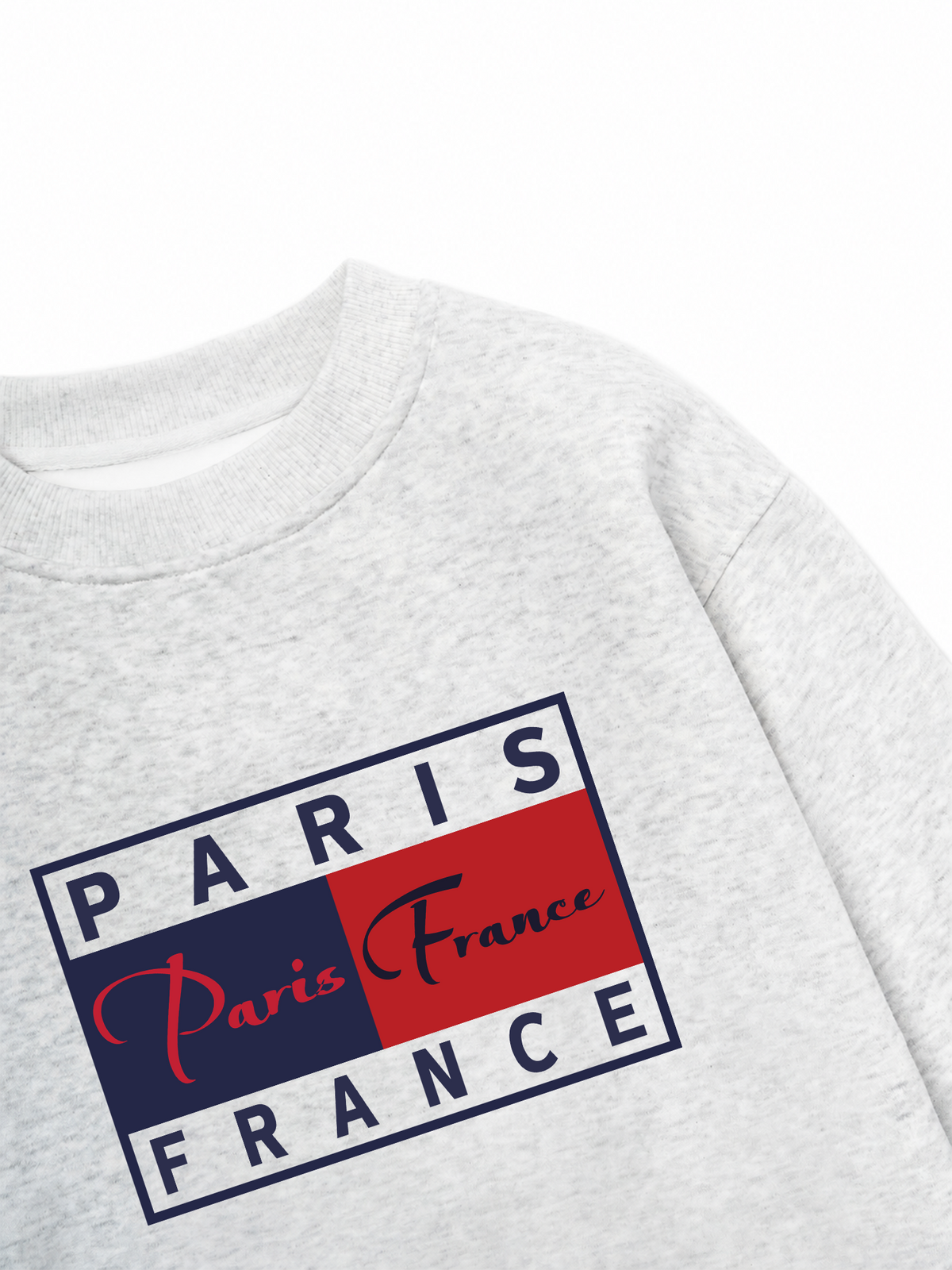 Áo Sweater Nỉ Hai Da Bassic Paris France
