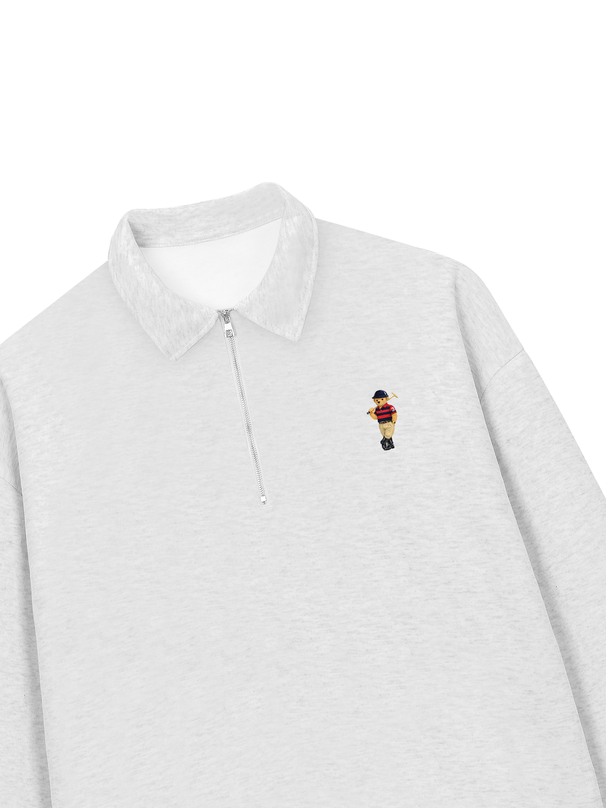 Áo Sweater Polo Nỉ Hai Da Quiet Luxury Bear