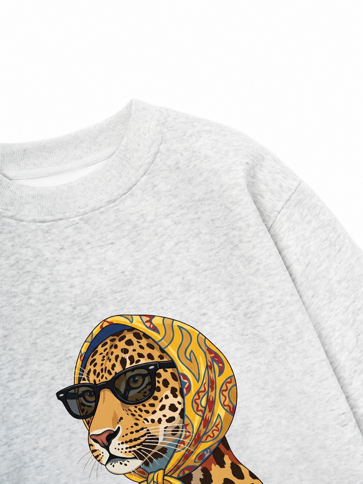 Áo Sweater Nỉ Hai Da Urban Leopard Safari Chic