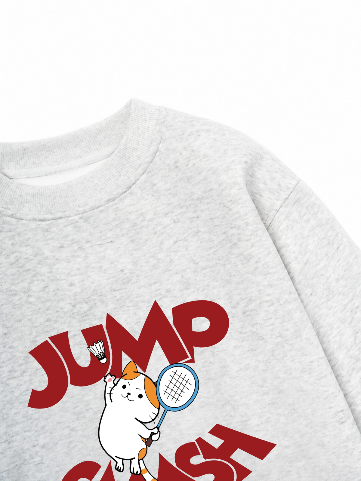 Áo Sweater Nỉ Hai Da Badminton Cat Jump Smash