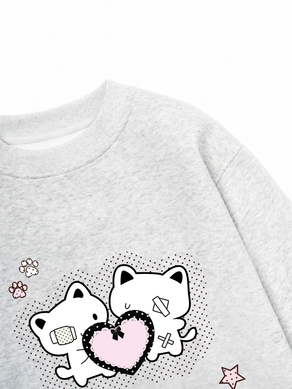 Áo Sweater Nỉ Hai Da Dotty Mood Starlight Kitty Care
