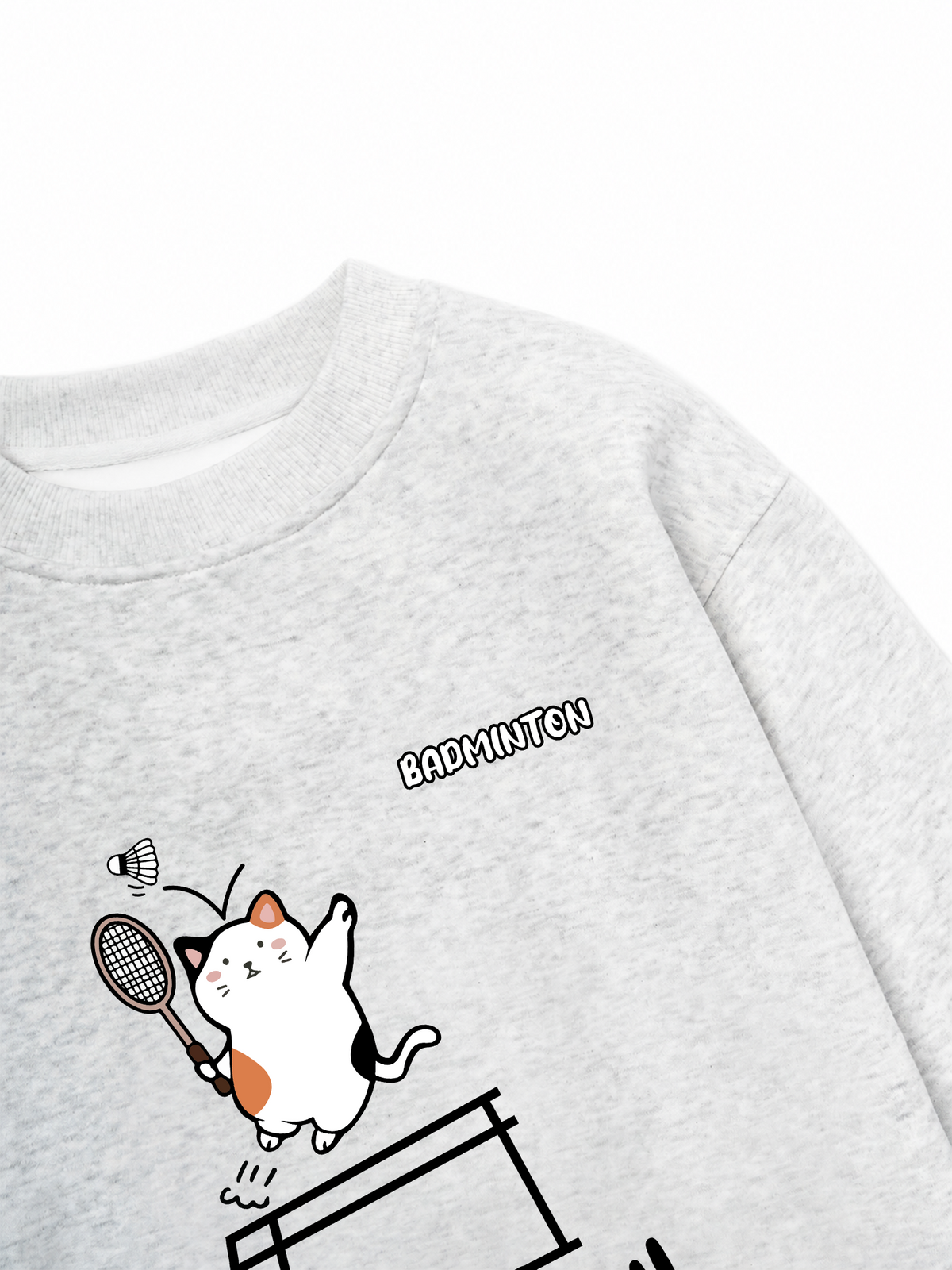 Áo Sweater Nỉ Hai Da Badminton Jumping Smash