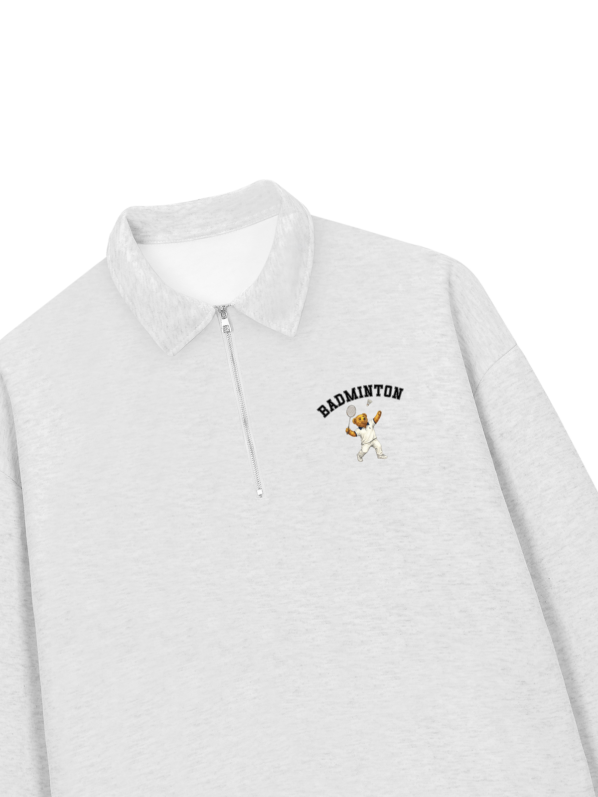 Áo Sweater Polo Nỉ Hai Da Badminton Teddy