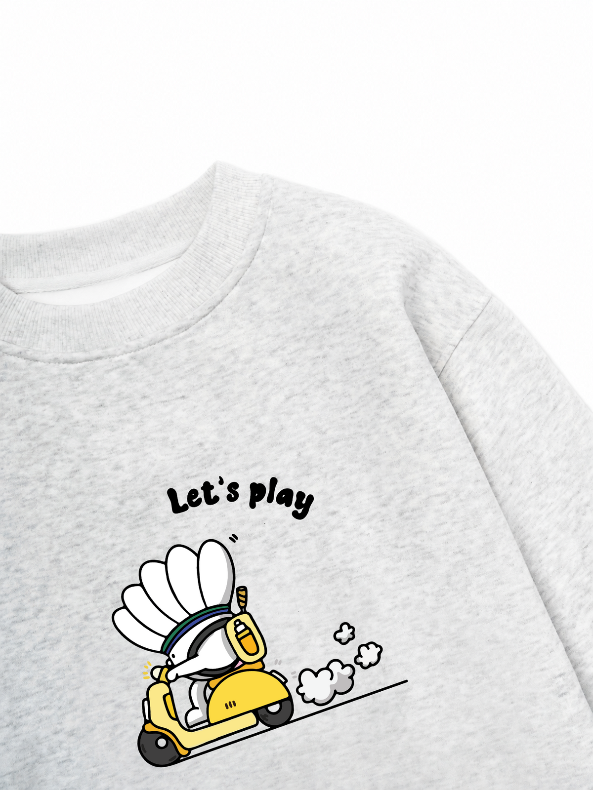 Áo Sweater Nỉ Hai Da Badminton Let's Play