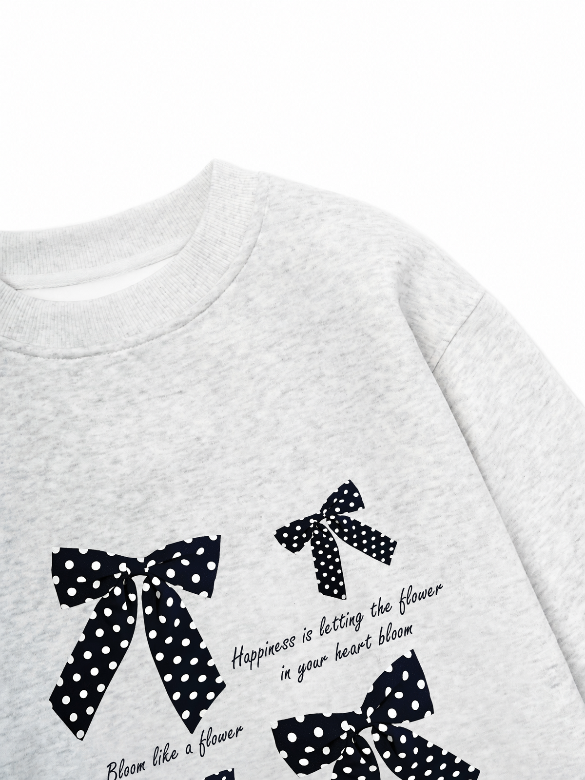 Áo Sweater Nỉ Hai Da Dotty Mood Lovely Bloom Ribbon