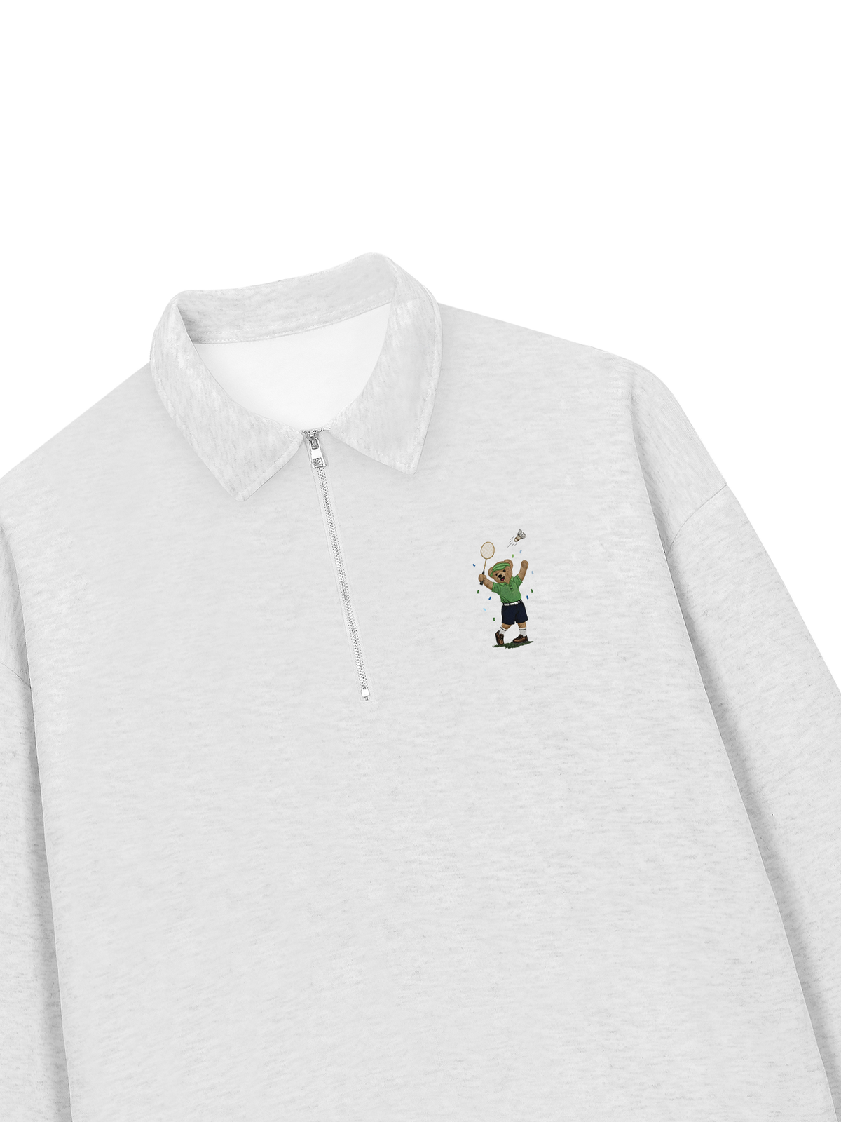 Áo Sweater Polo Nỉ Hai Da Badminton Bear Player