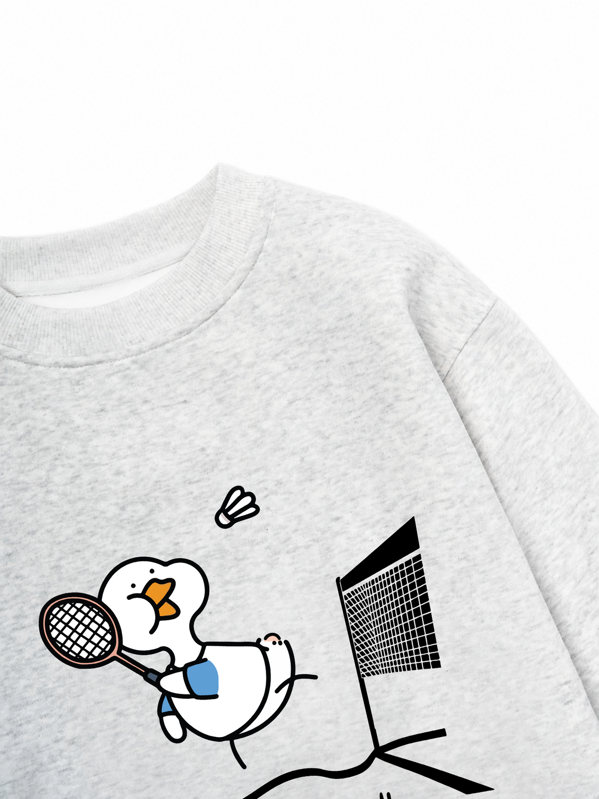Áo Sweater Nỉ Hai Da Badminton The Shuttle Duck