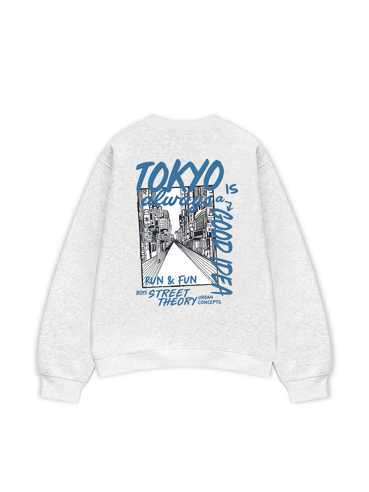 Áo Sweater Nỉ Hai Da City Tokyo Always Is A Good Idea