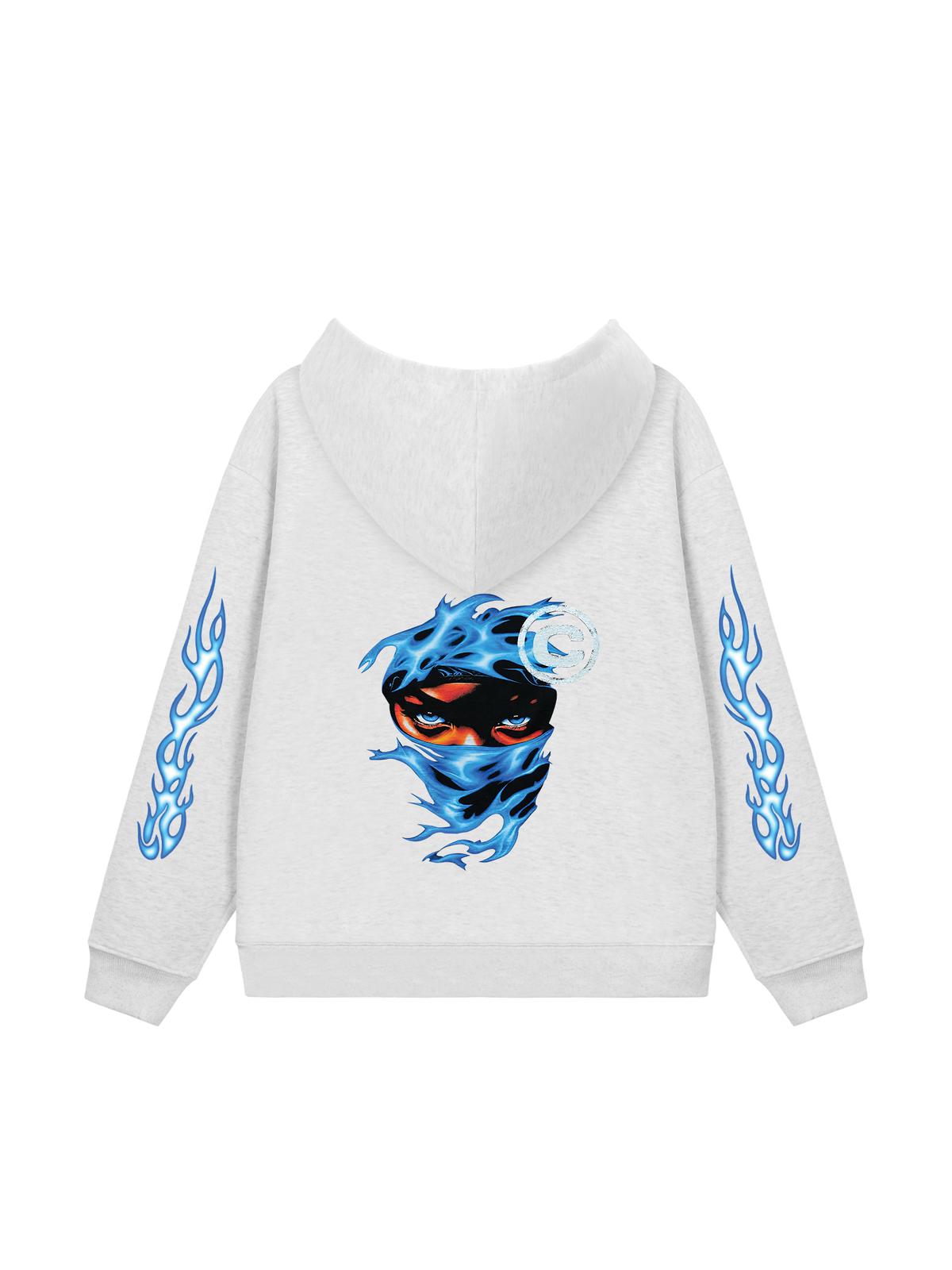 Áo Hoodie Zip Nỉ Hai Da Blue Fire