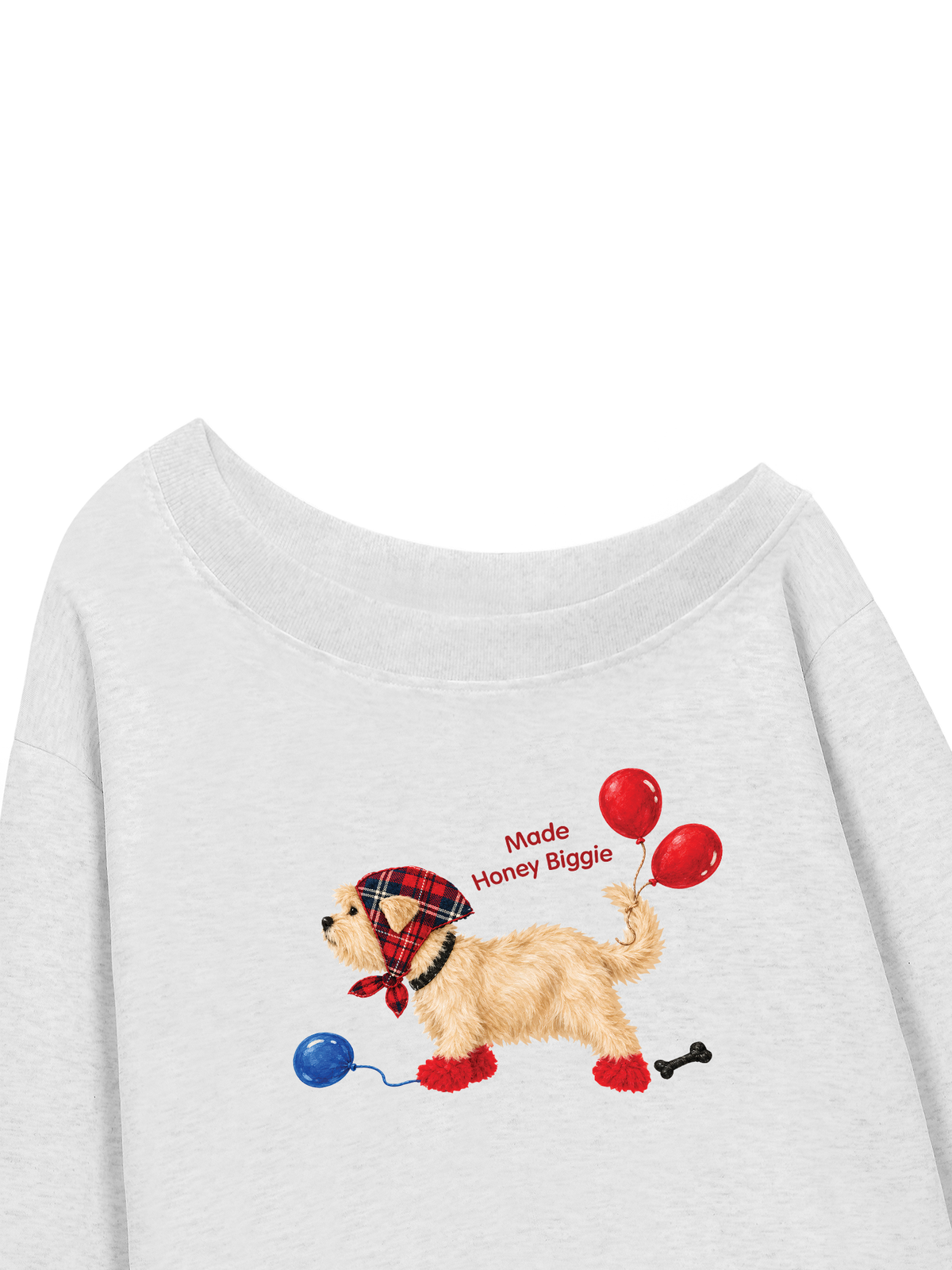 Áo Sweater Lệch Vai Nỉ Hai Da Made Honey Biggie