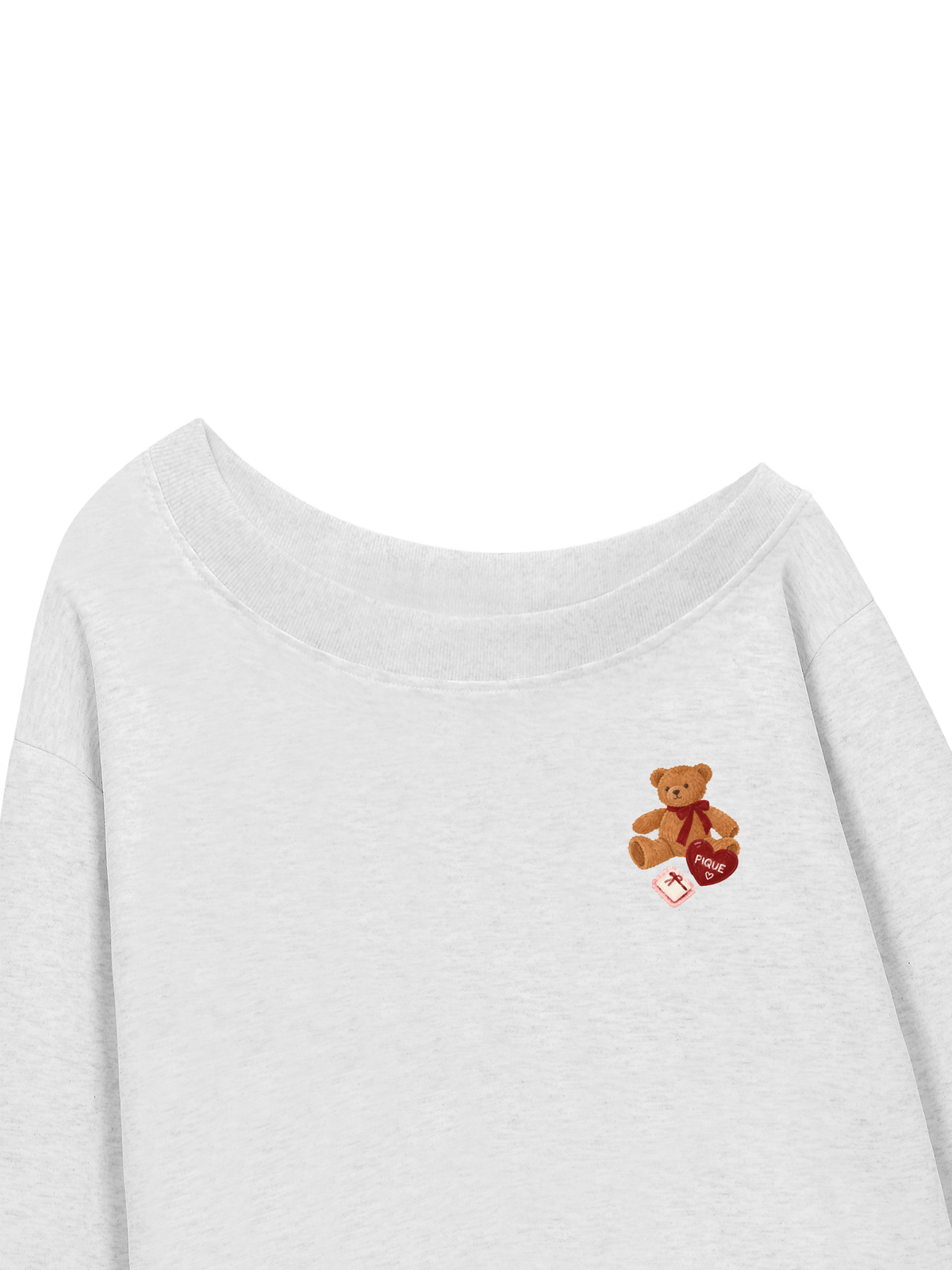 Áo Sweater Lệch Vai Nỉ Hai Da Cutie Teddy