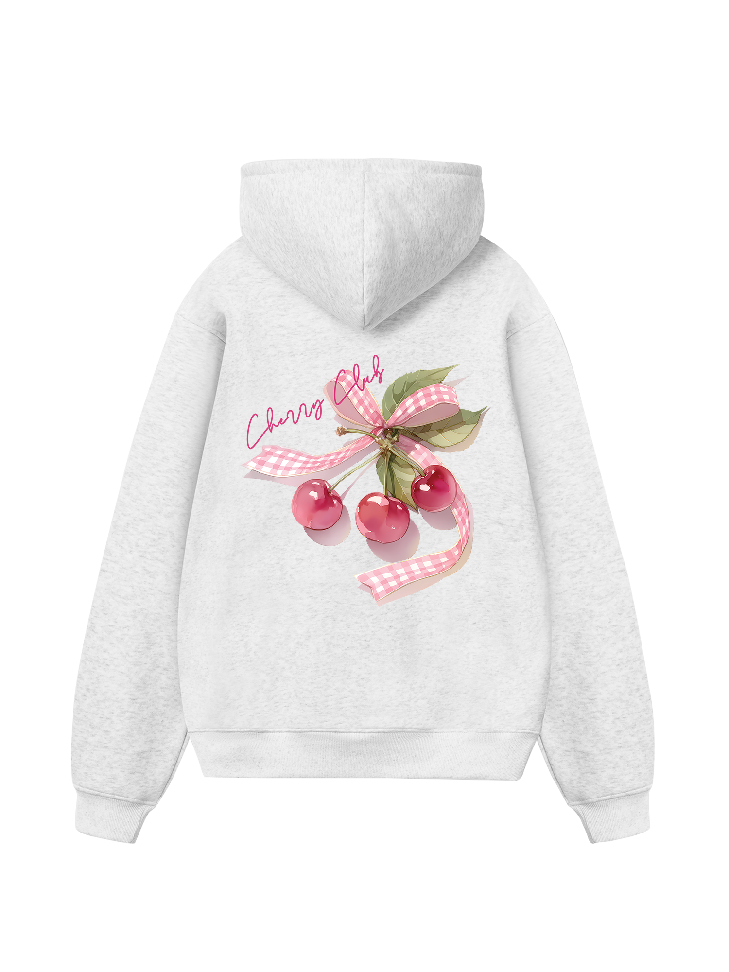 Cherry Club Pink Plaid Hoodie