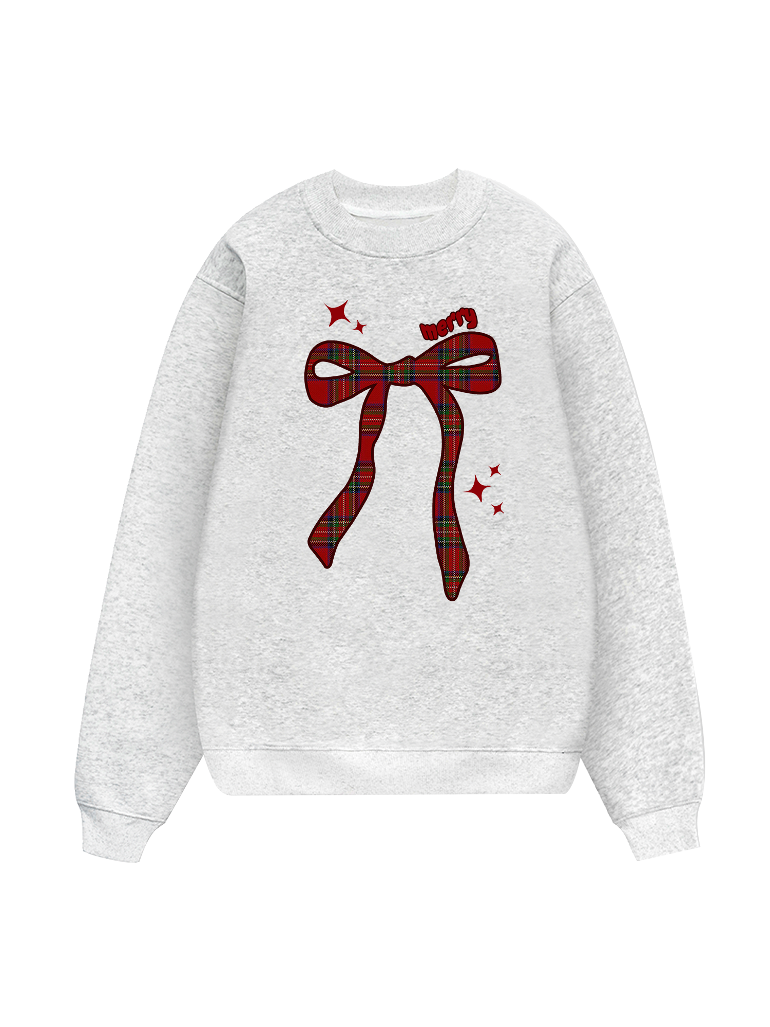 Merry Plaid Bow Sweater