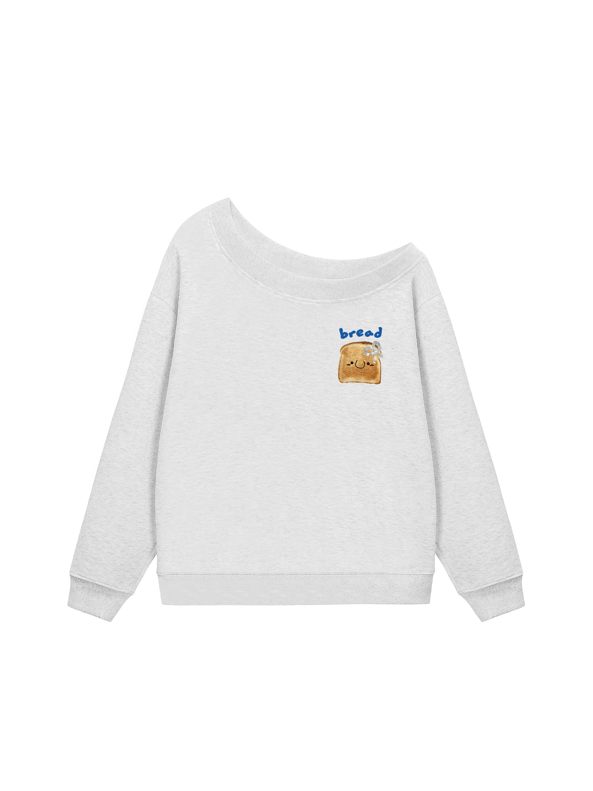 Áo Sweater Lệch Vai Nỉ Hai Da Bread With Bow