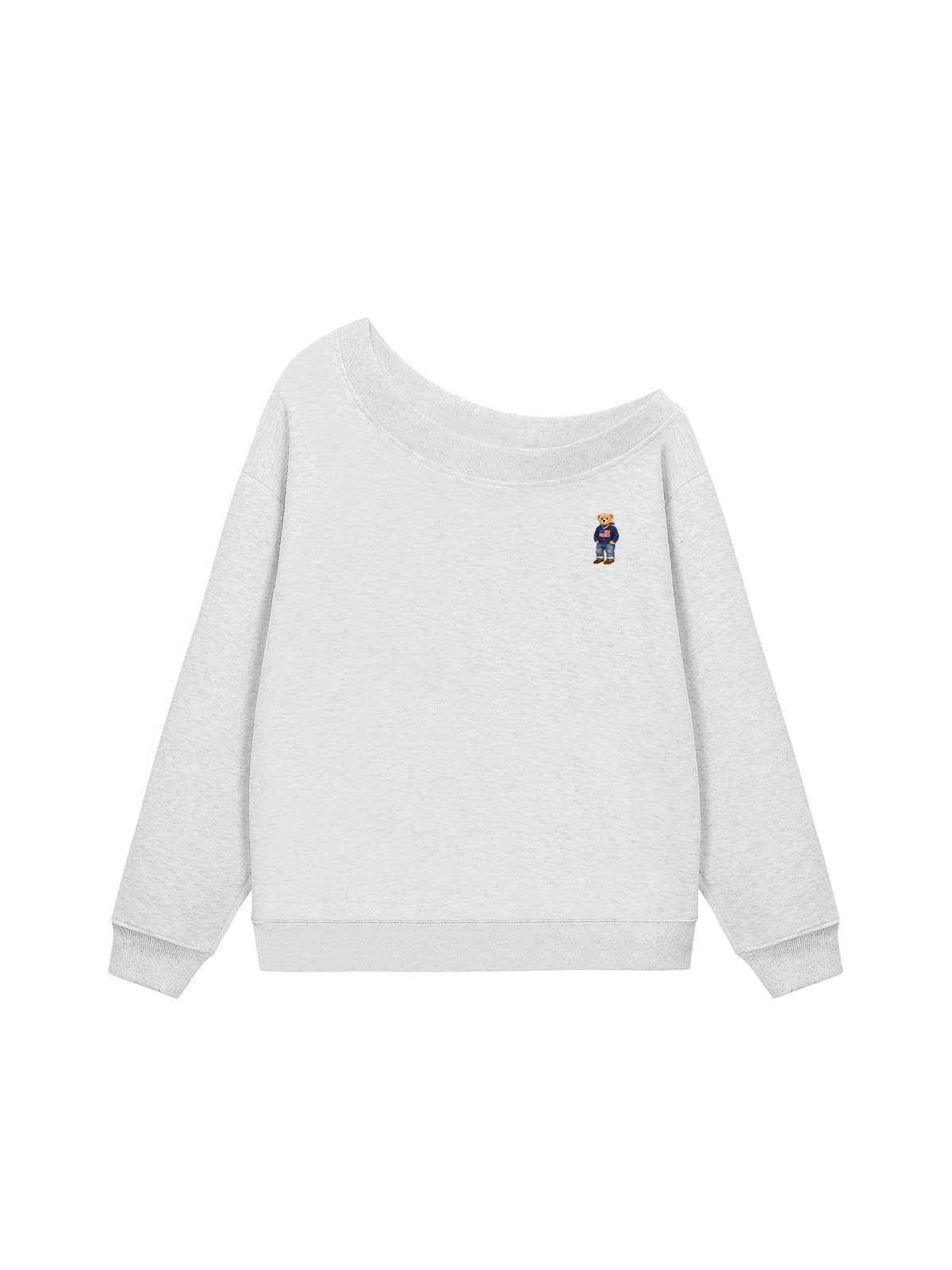 Áo Sweater Lệch Vai Nỉ Hai Da America Boy