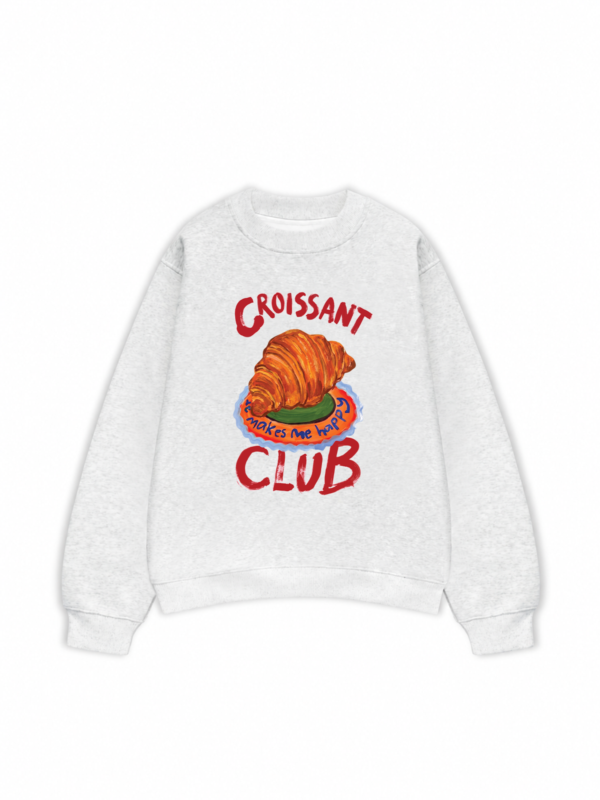 Áo Sweater Nỉ Hai Da Yummy Mood Croissant Club