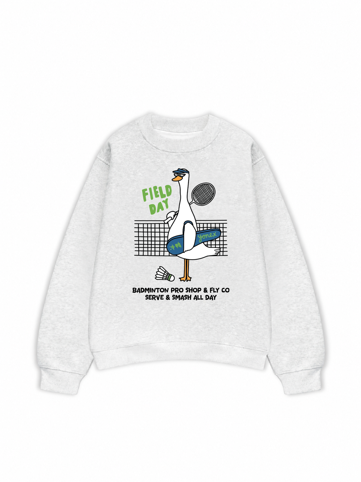 Áo Sweater Nỉ Hai Da Badminton Field Day