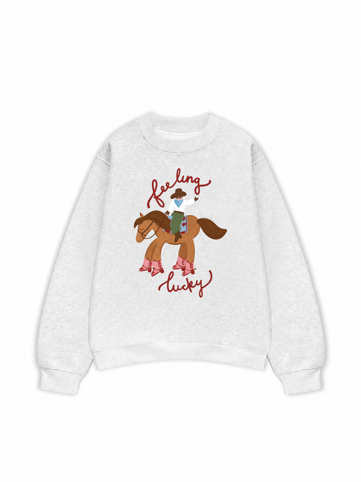 Áo Sweater Nỉ Hai Da Farm Feeling Lucky