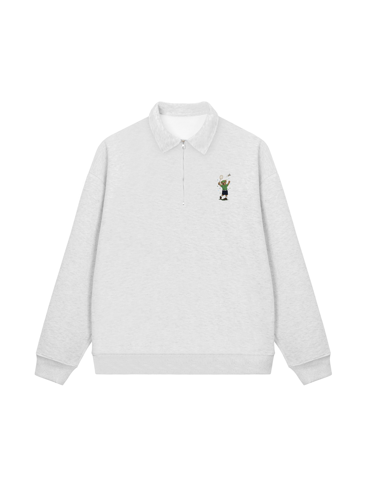 Áo Sweater Polo Nỉ Hai Da Badminton Bear Player