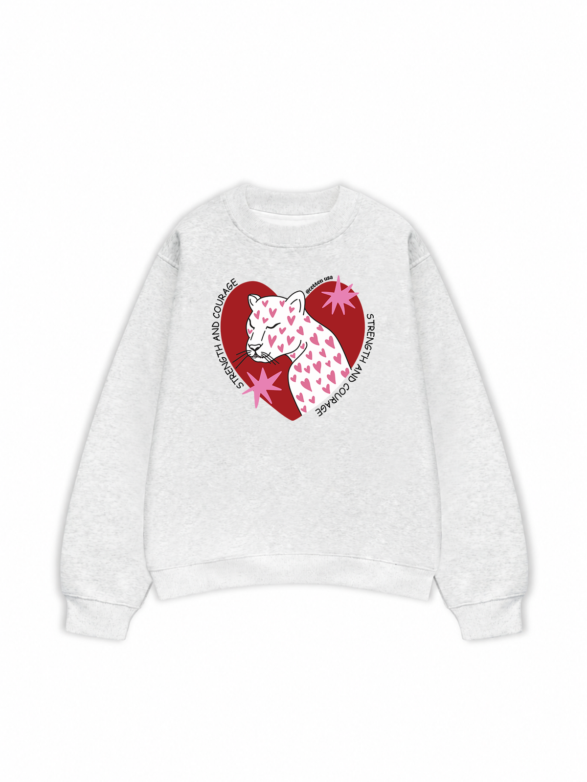 Áo Sweater Nỉ Hai Da Urban Leopard Strength And Courage