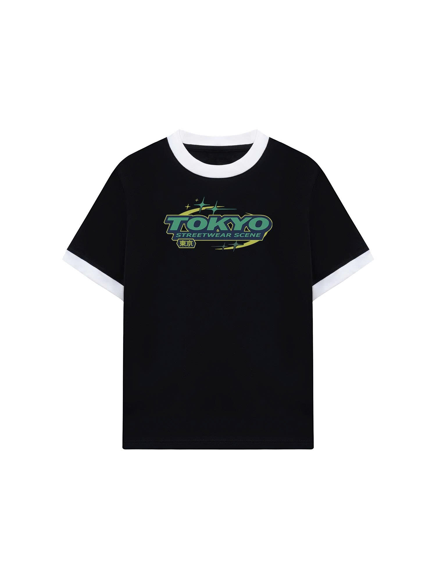 Áo Thun Ringer Relaxed Fit City Tokyo Streetwear Scene