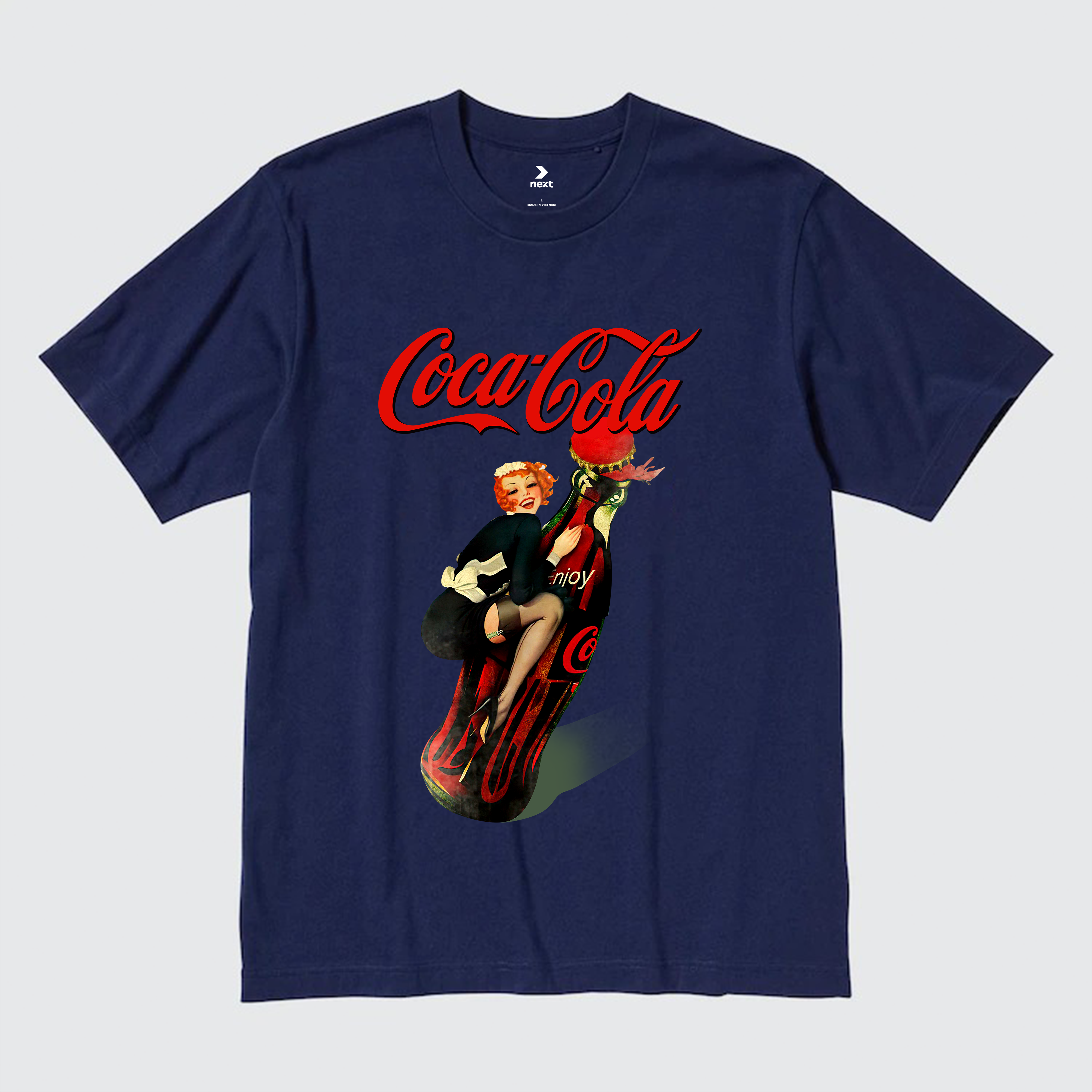 COCACOLA GIRL SEXY T-SHIRT / NAVY