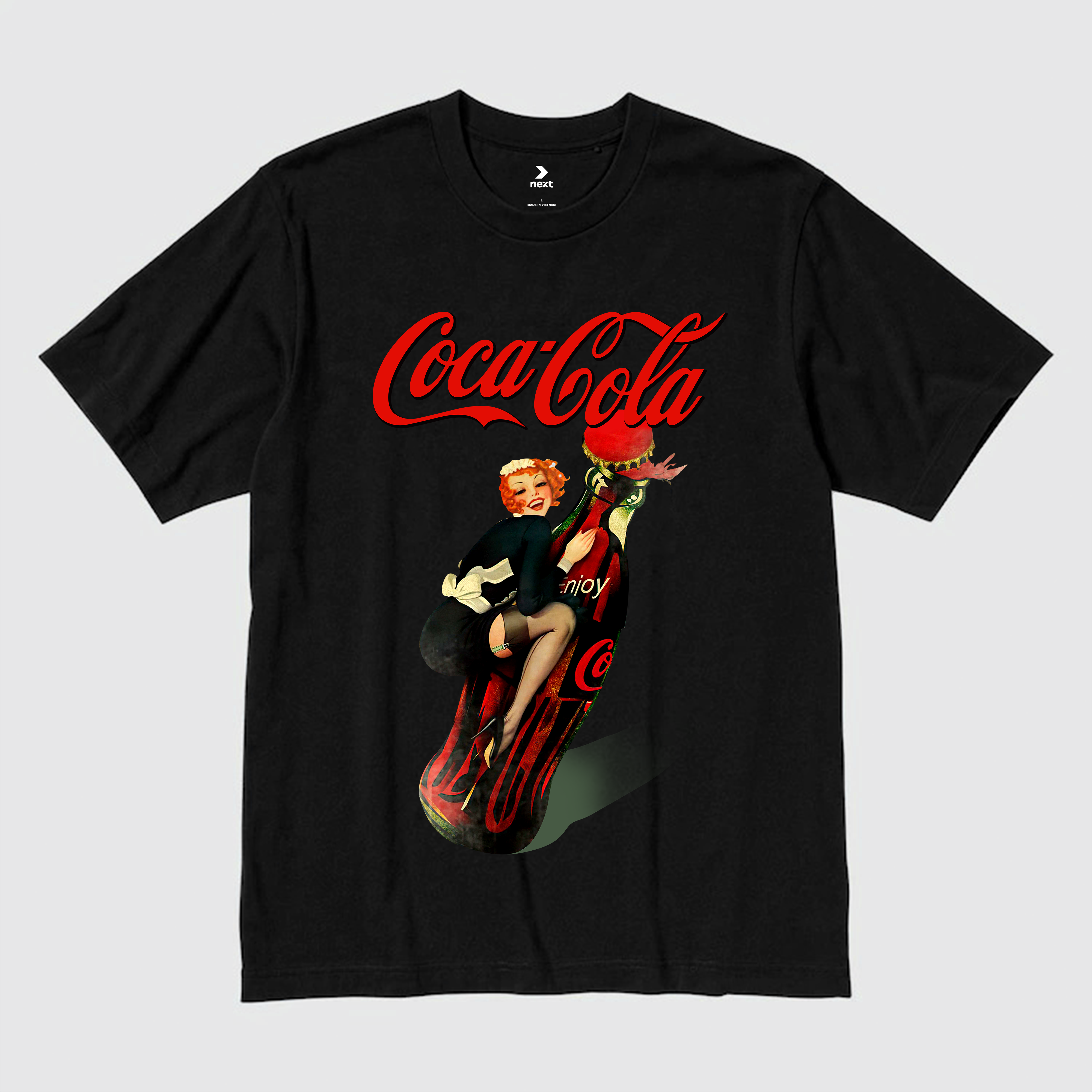 COCACOLA GIRL SEXY T-SHIRT / ĐEN