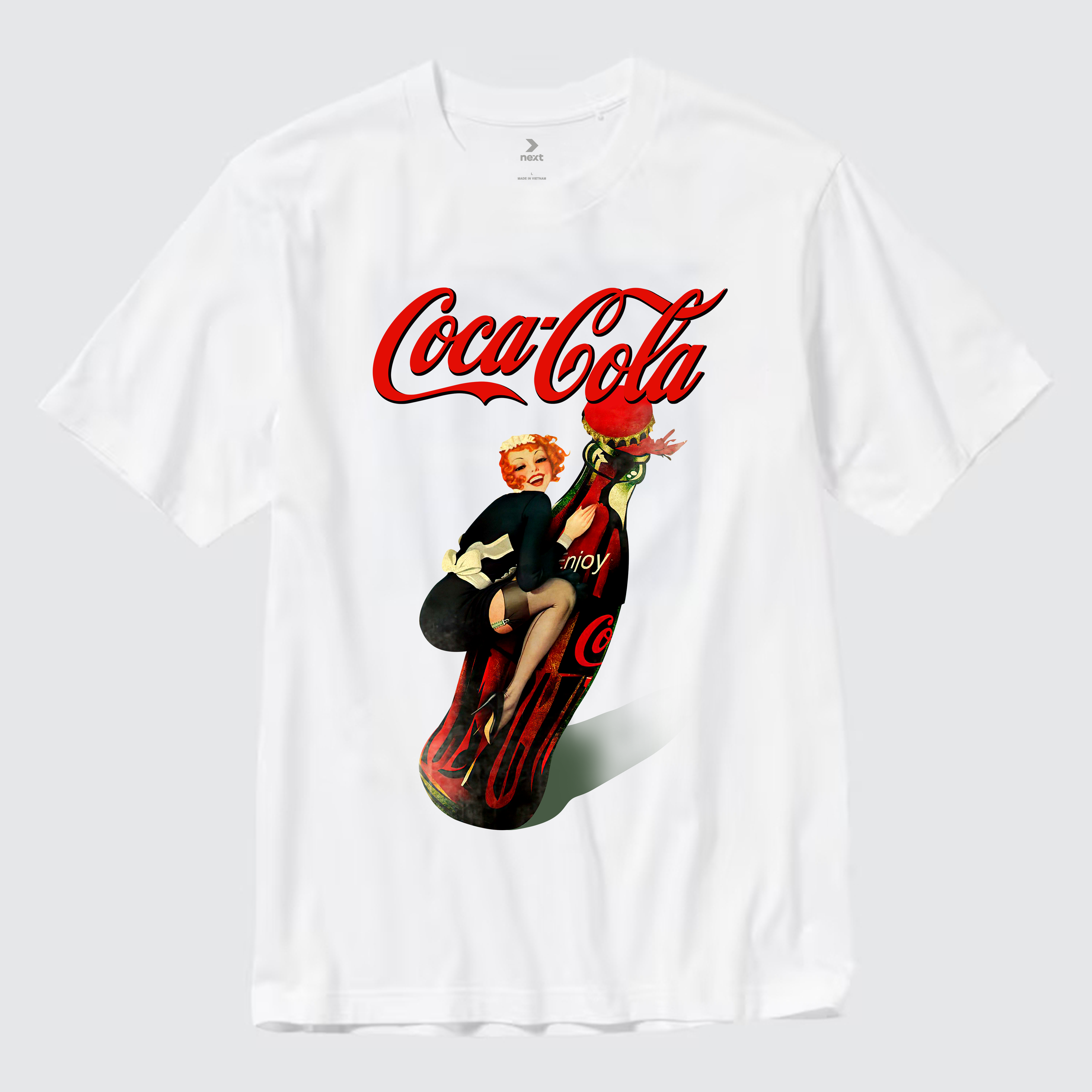 COCACOLA GIRL SEXY T-SHIRT / TRẮNG