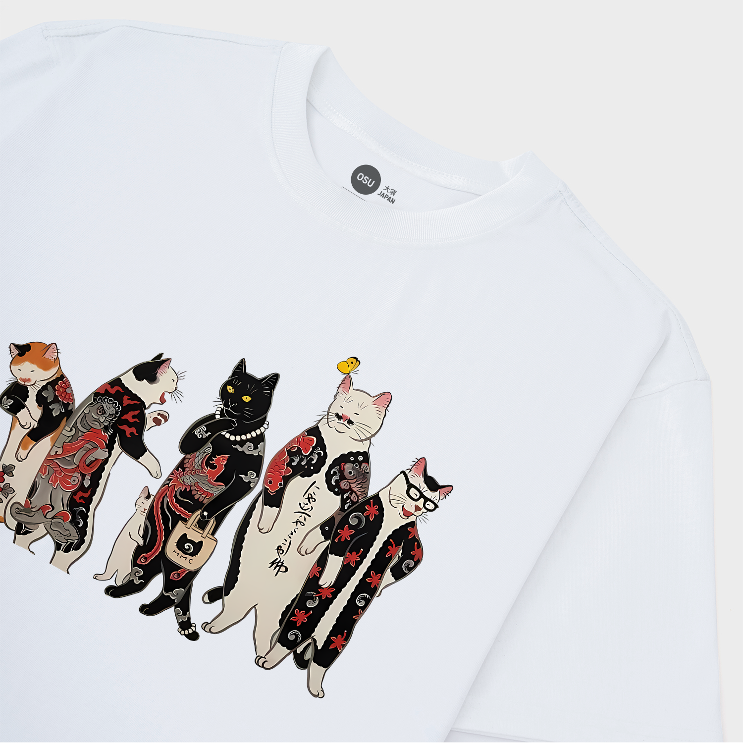 CAT JAPANESE T-SHIRT / TRẮNG