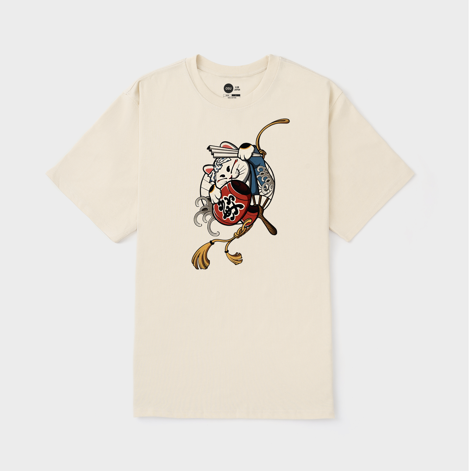 JAPANESE LUCKY CAT CUTE T-SHIRT / KEM