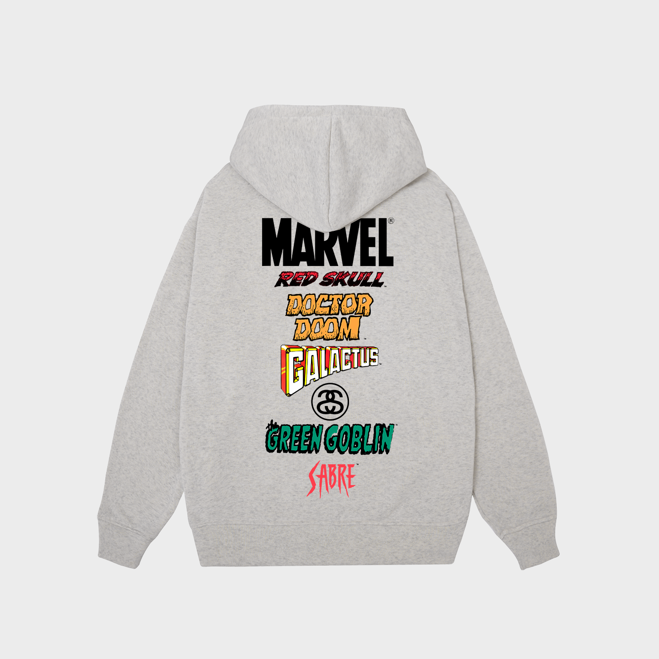 Stussy x Marvel Red Skull Hoodie