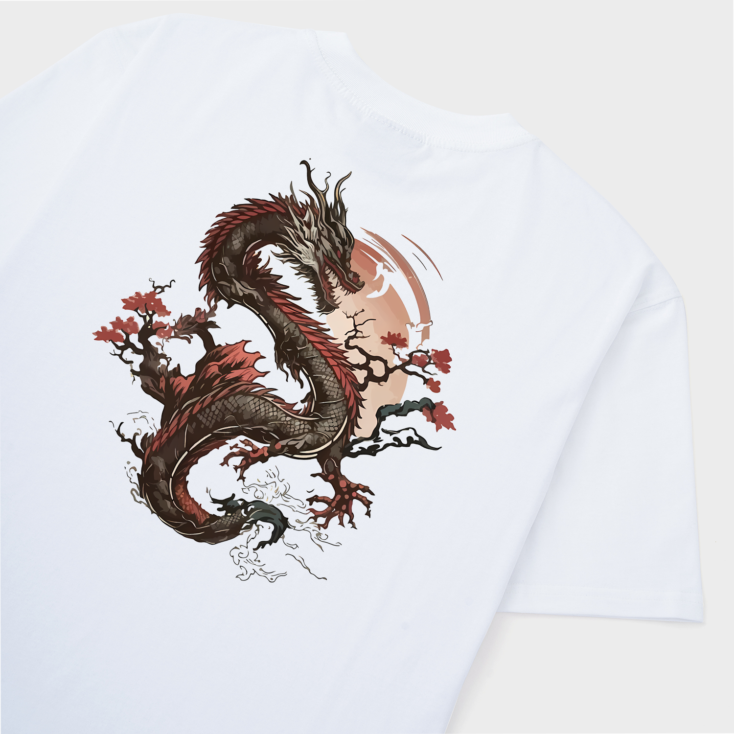 JAPANESE DRAGON VINTAGE T-SHIRT / TRẮNG