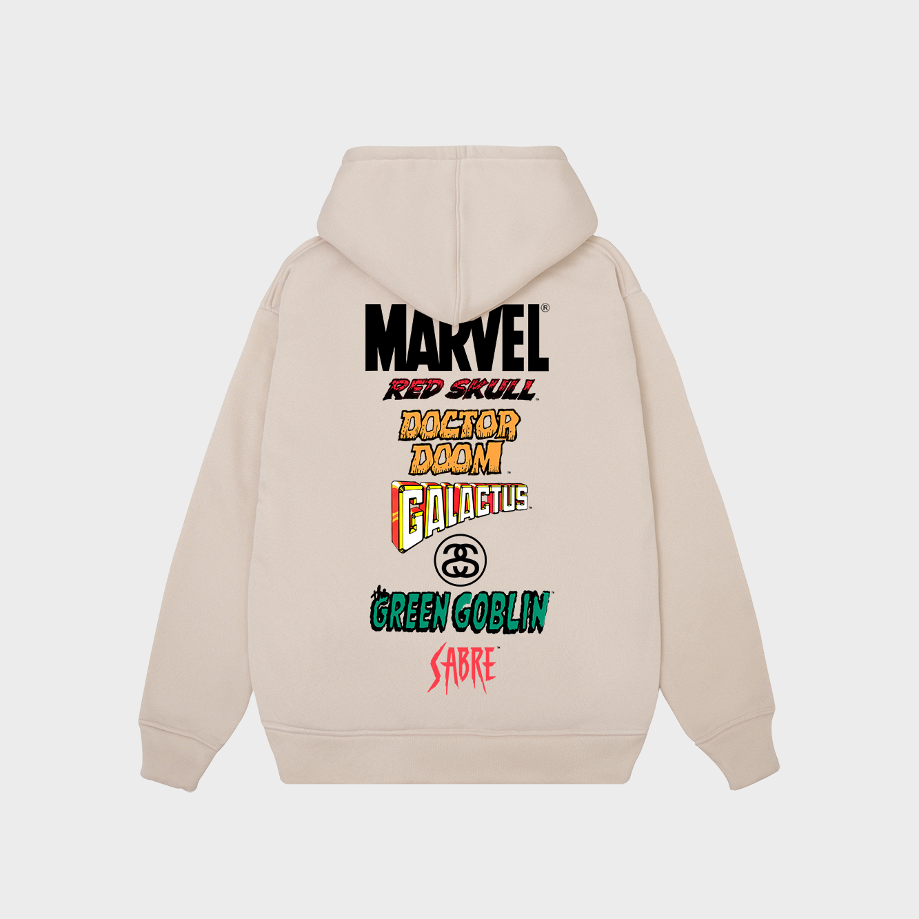 Stussy x Marvel Red Skull Hoodie