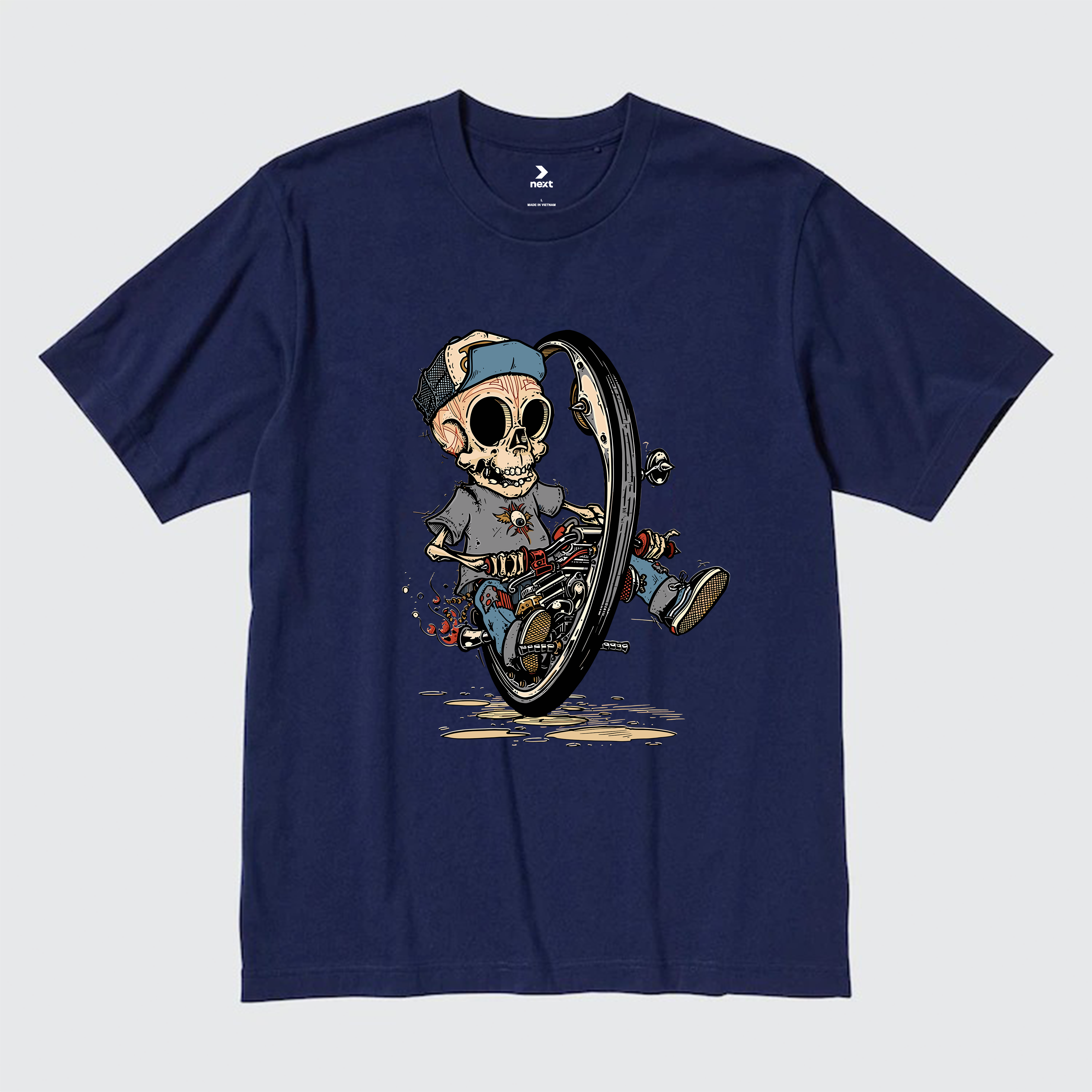 SKULL BABY T-SHIRT / NAVY