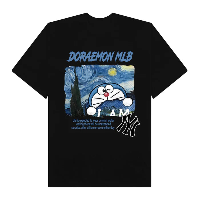 Flash Sale MLB Anime Doraemon Painting T-Shirt