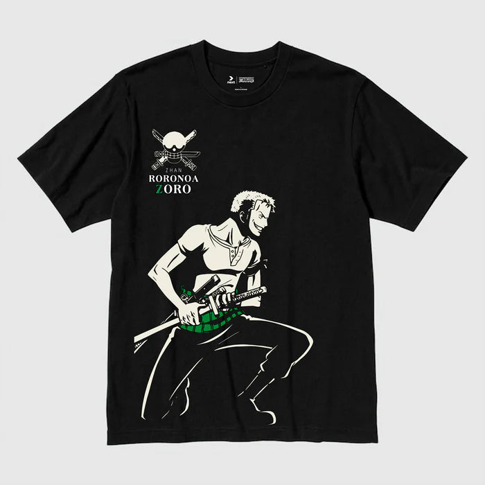 Flash Sale ONE PIECE RORONOA ZORO T-SHIRT / ĐEN