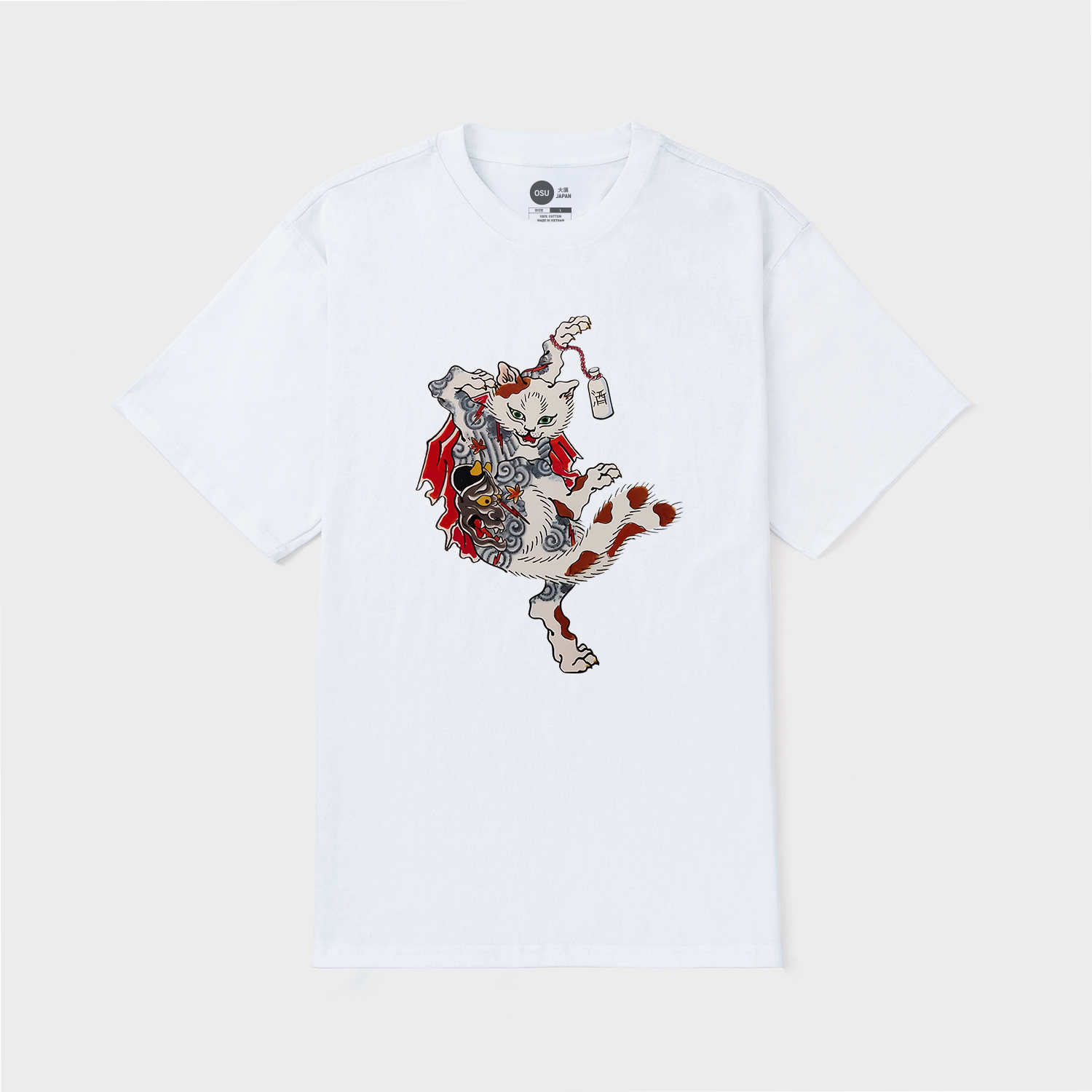 CAT JAPANESE SO CUTE T-SHIRT / TRẮNG