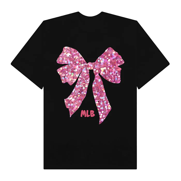 Flash Sale MLB Floral Gliiter Ribbon T-Shirt