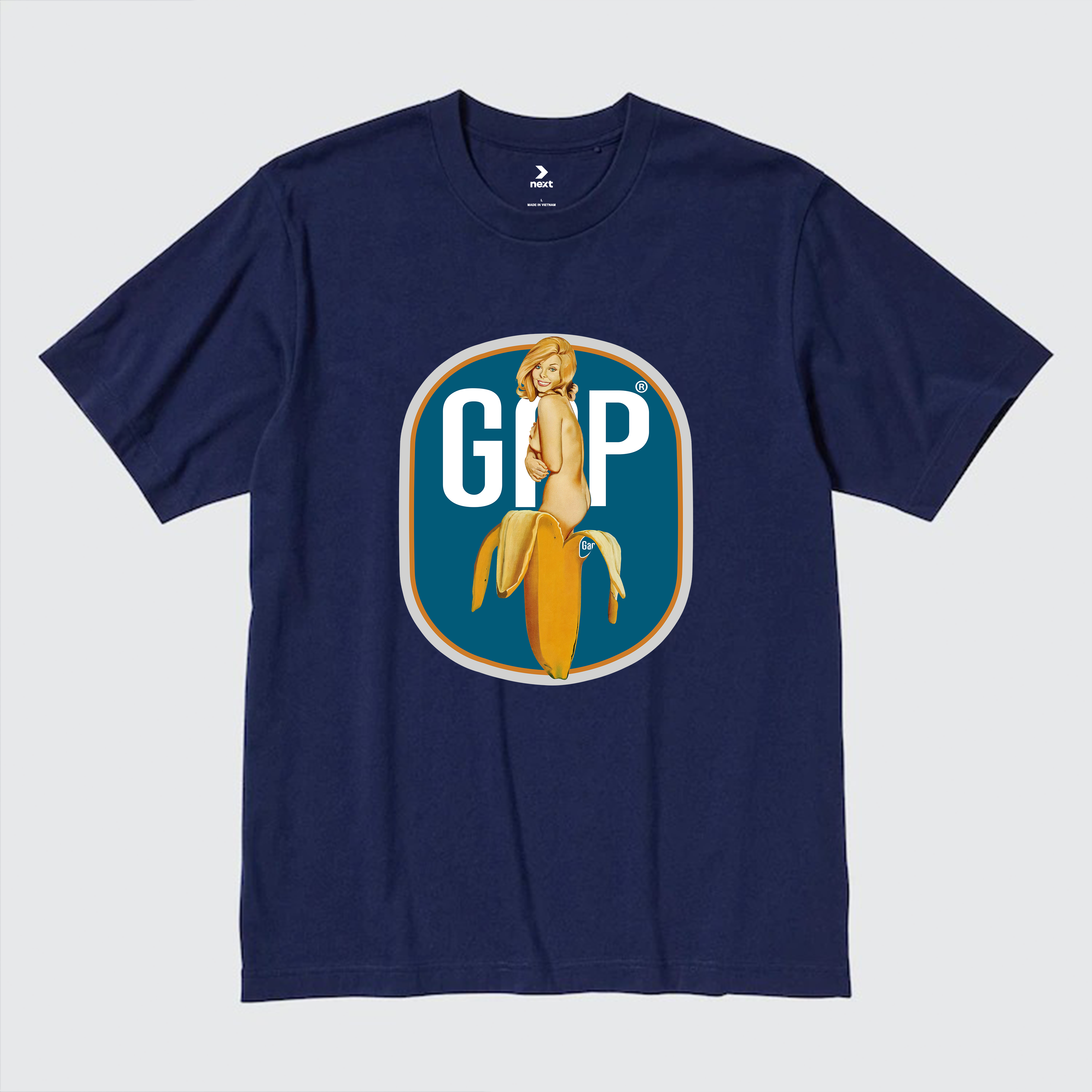 GIRL SEXY AND BANANA T-SHIRT / NAVY