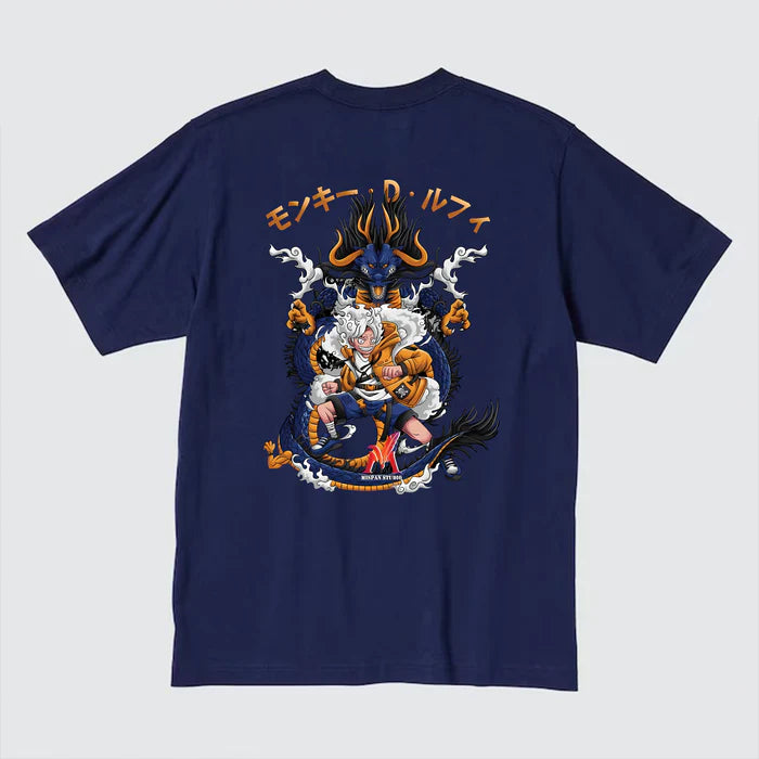 Flash Sale ONE PIECE LUFFY AND KAIDO T-SHIRT / NAVY