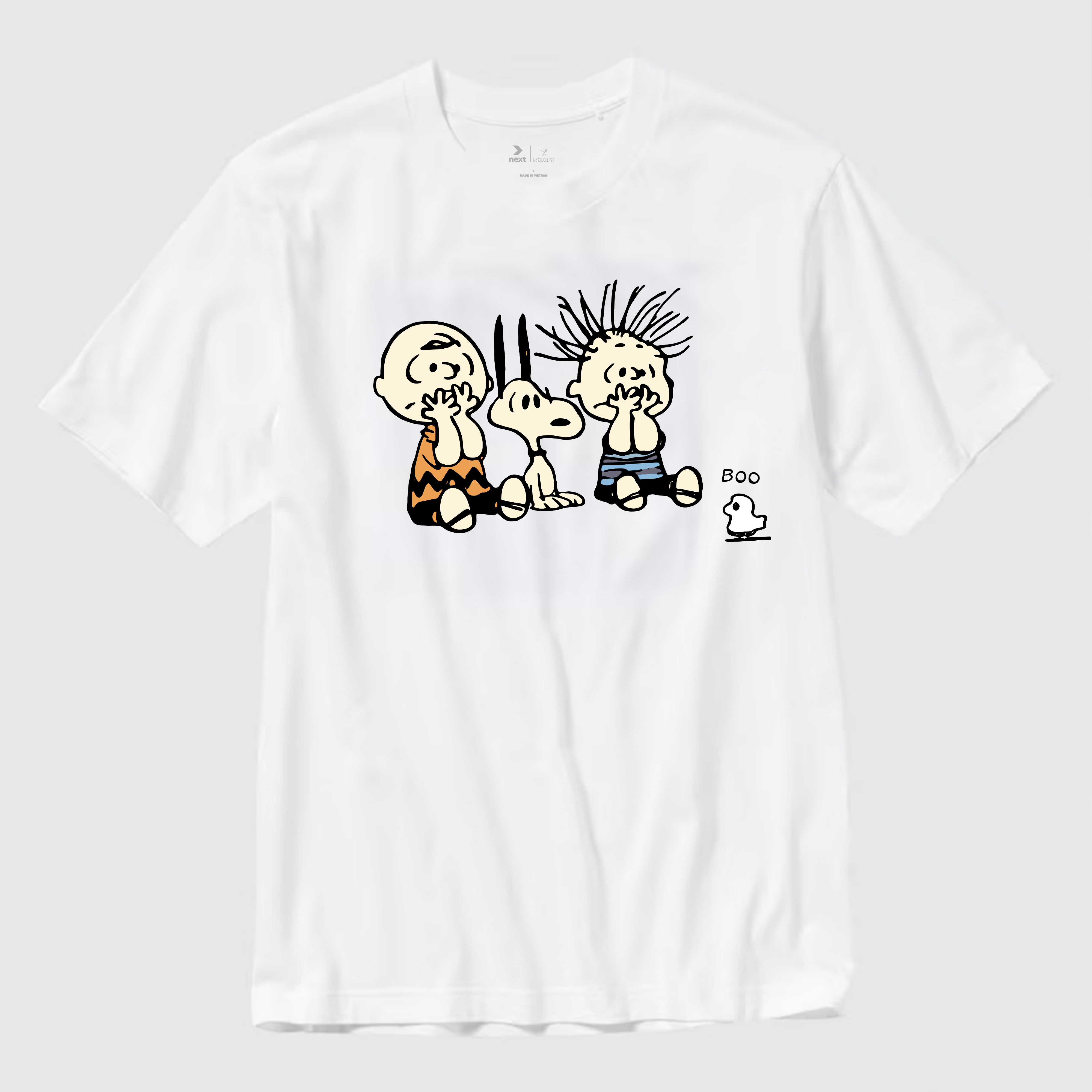 SNOOPY PEANUTS CHARLIE BROWN AND PIG PEN T-SHIRT / TRẮNG