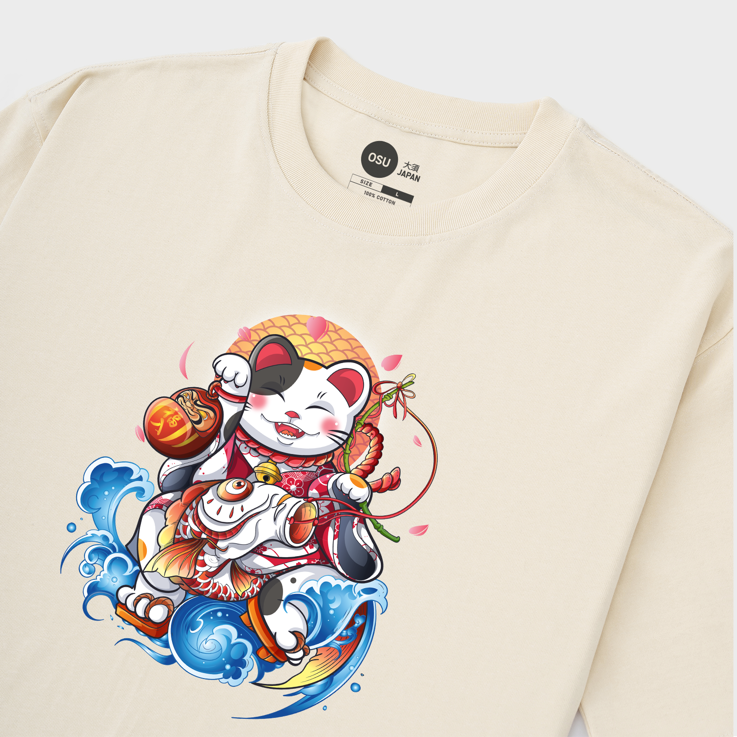 CAT MANEKI NEKO T-SHIRT / KEM