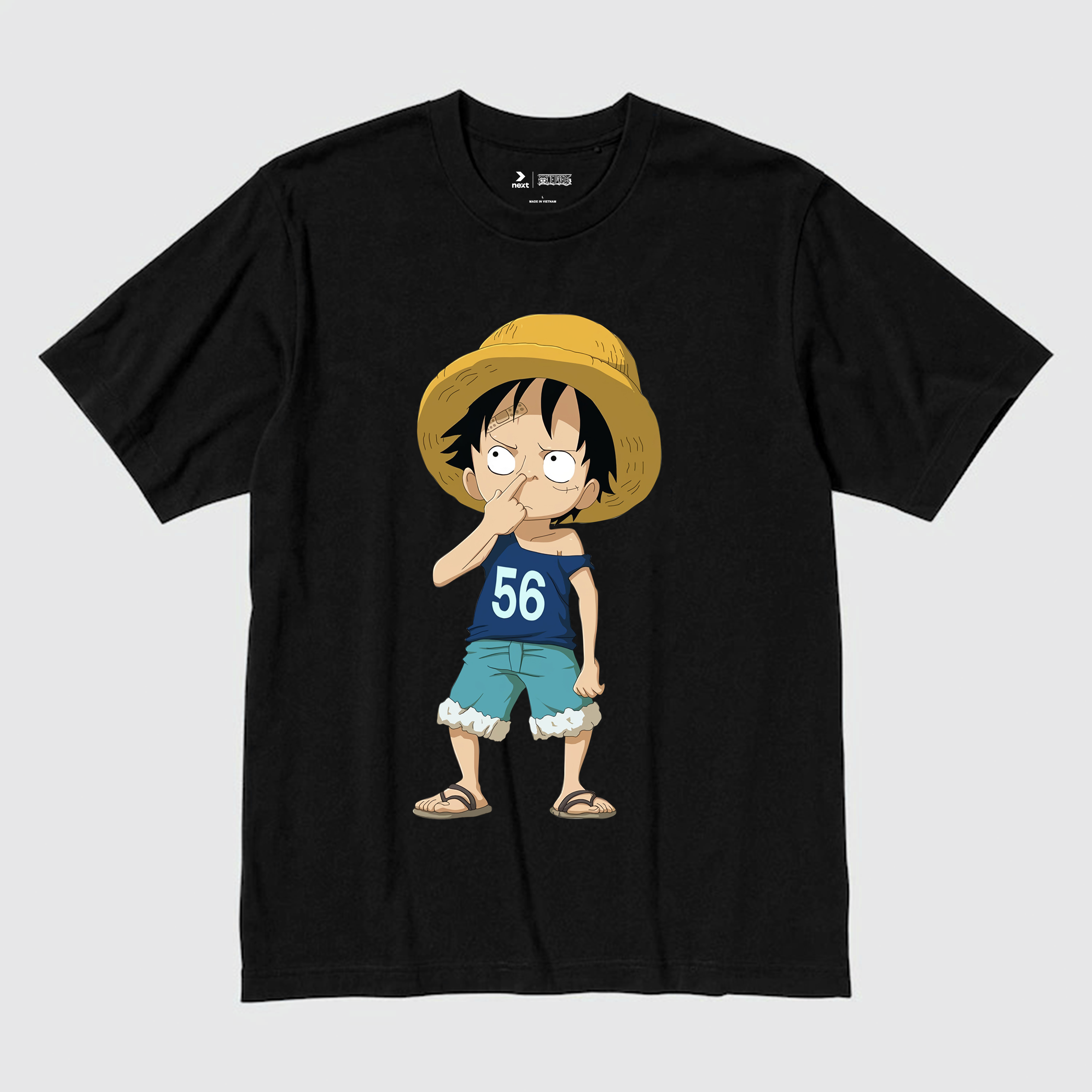 ONE PIECE LUFFY T-SHIRT / ĐEN